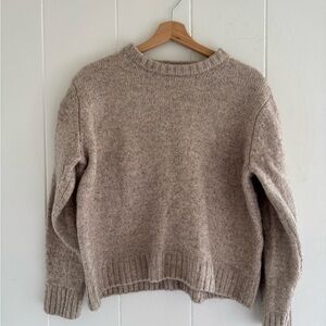 Fisherman Crewneck Sweater Merino Wool Blend